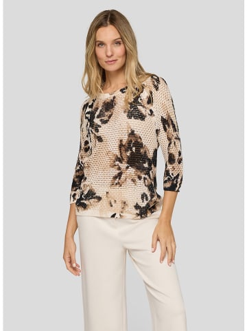Rabe Pullover in Beige/ Schwarz