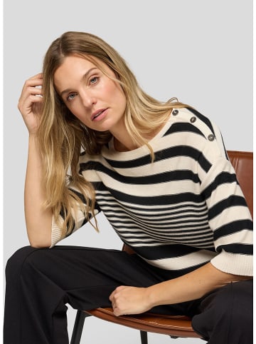 Rabe Pullover in Beige/ Schwarz