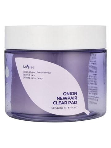 Isntree Gesichtspads "Onion Newpair Clear", 60 Stück - 250 ml