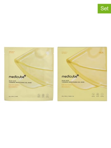 Medicube 4er-Set: Hydrogel-Tuchmasken "Kojic Acid Turmeric Brightening", je 28 g