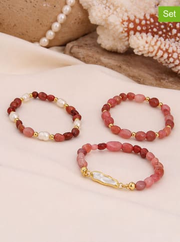 Pierres delicates 3er-Set: Armbänder mit Edelsteinen