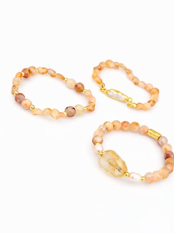 Pierres delicates 3-delige set: armbanden met edelstenen
