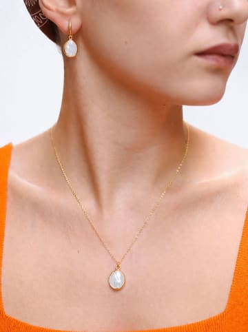 Pierres delicates 2tlg. Vergold. Schmuckset mit Perlmutt