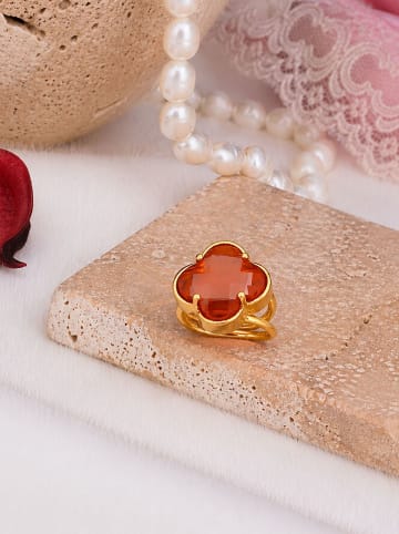 Pierres delicates Vergulde ring met edelsteen
