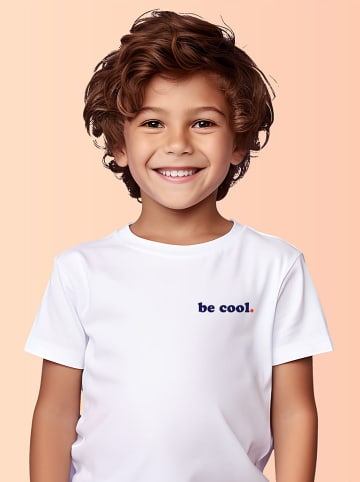 WOOOP Koszulka "Be Cool" w kolorze białym