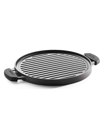 Tramontina Dwustronna płyta grillowa w kolorze czarnym - Ø 30 cm