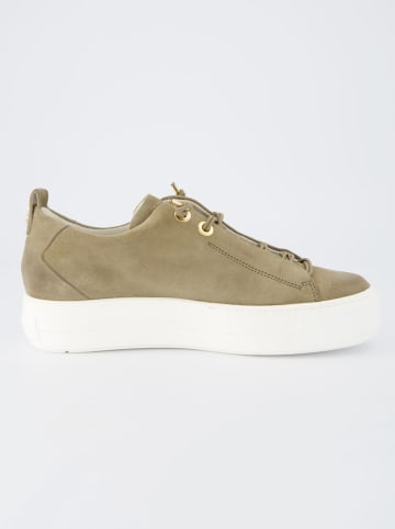 Paul Green Skórzane sneakersy w kolorze khaki