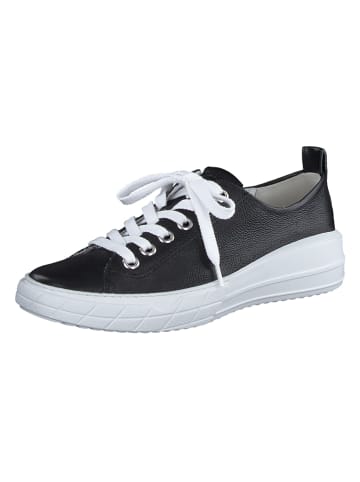 Paul Green Leder-Sneakers in Schwarz