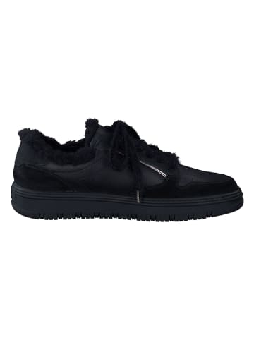 Paul Green Leder-Sneakers in Schwarz