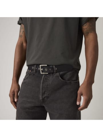 Levi's Skórzany pasek w kolorze czarnym