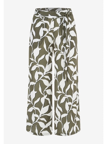 More & More Hose in Khaki/ Weiß