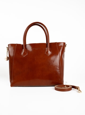 Christian Laurier Leder-Schultertasche "Aurora" in Hellbraun - (B)39 x (H)27 x (T)13 cm