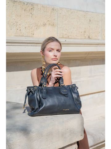 maison héritage PARIS Leder-Schlüsselanhänger "Sissi" in Schwarz - (B)7 x (H)7 x (T)1 cm