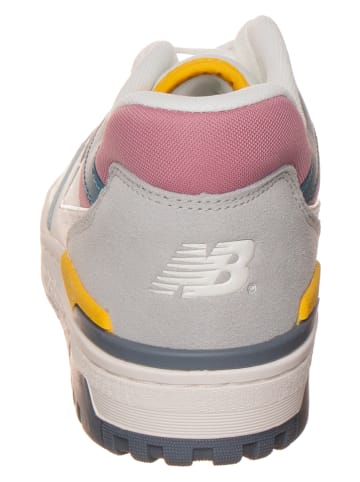 New Balance Leder-Sneakers "550" in Weiß/ Bunt