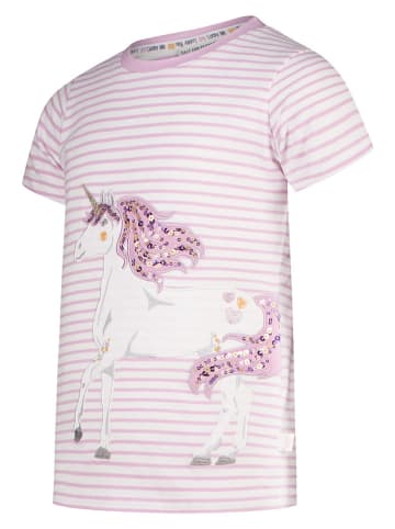 Salt and Pepper  Shirt in Creme/ Rosa