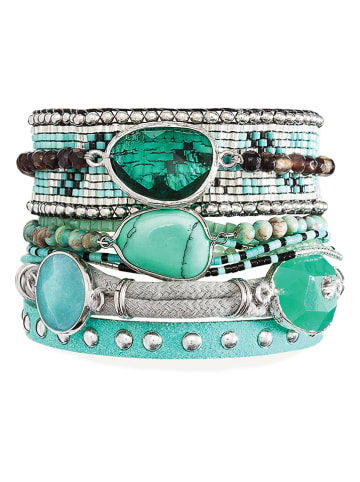HIPANEMA Verzilverde armband "Atlantis" met edelsteen