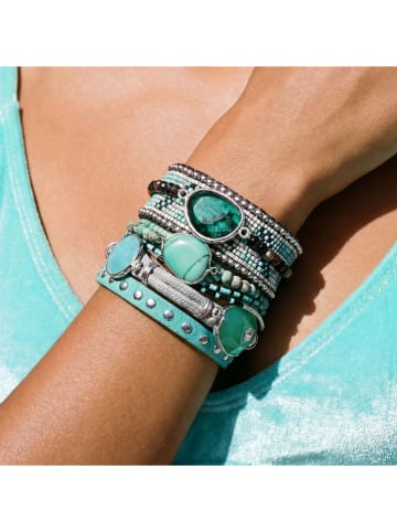 HIPANEMA Verzilverde armband "Atlantis" met edelsteen