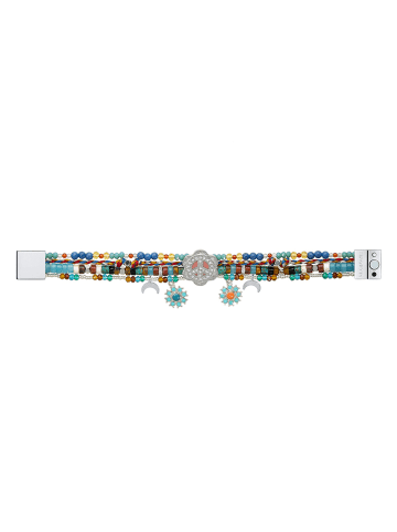 HIPANEMA Verzilverde armband "Siempre" met edelstenen