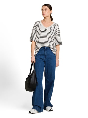 Tom Tailor Shirt in Weiß/ Dunkelblau