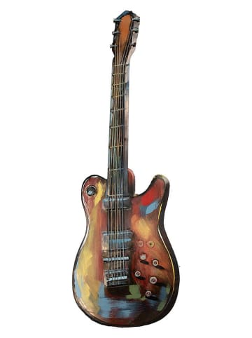 Clayre & Eef Wanddekoration "Gitarre" in Hellbraun - (B)28 x (H)83 cm