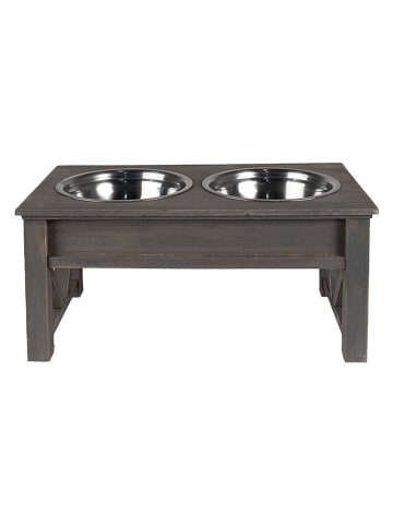 Clayre & Eef Fressnapf in Grau - (B)40 x (H)18 x (T)22 cm