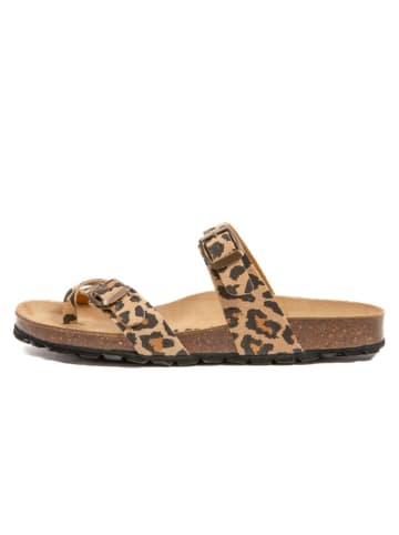 billowy Zehentrenner in Braun/ Beige