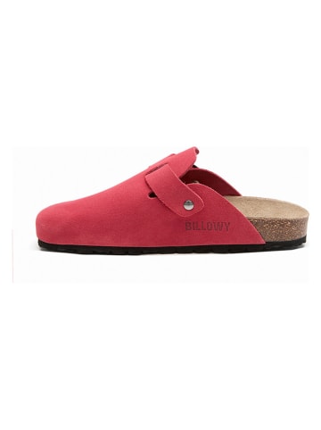 billowy Leder-Clogs in Rot