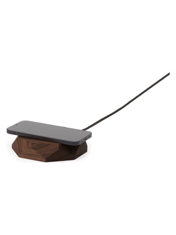 Oakywood Kabelloze lader ''Geometric'' walnoot - (H)3 x Ø 13 cm