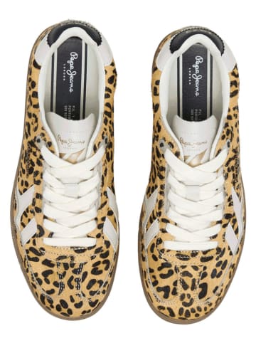 Pepe Jeans FOOTWEAR Leren sneakers lichtbruin