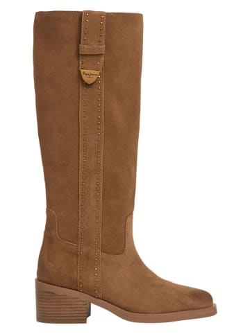 Pepe Jeans FOOTWEAR Leren laarzen lichtbruin