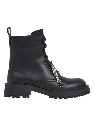 Pepe Jeans FOOTWEAR Leder-Boots in Schwarz