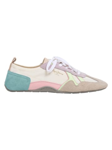 Pepe Jeans FOOTWEAR Skórzane sneakersy ze wzorem