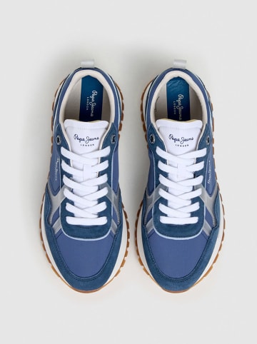 Pepe Jeans FOOTWEAR Leren hardloopschoenen blauw