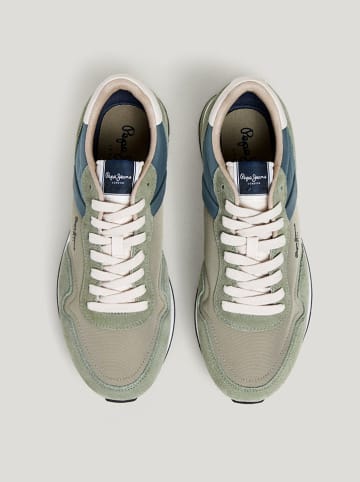 Pepe Jeans FOOTWEAR Leder-Laufschuhe in Grün