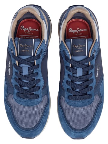 Pepe Jeans FOOTWEAR Leren sneakers blauw