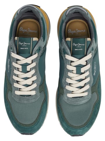 Pepe Jeans FOOTWEAR Leder-Sneakers in Grün