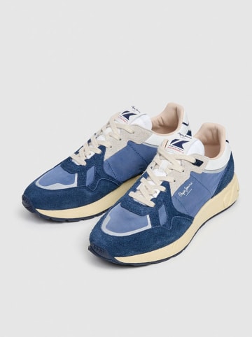 Pepe Jeans FOOTWEAR Leren sneakers blauw