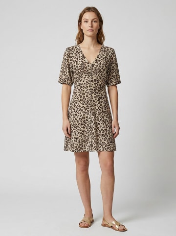 MOSS COPENHAGEN Kleid "Kalani" in Beige/ Schwarz