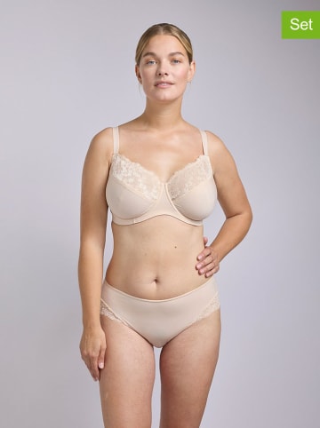 Change 2-delige set: slips "MyEssentials" zandkleurig