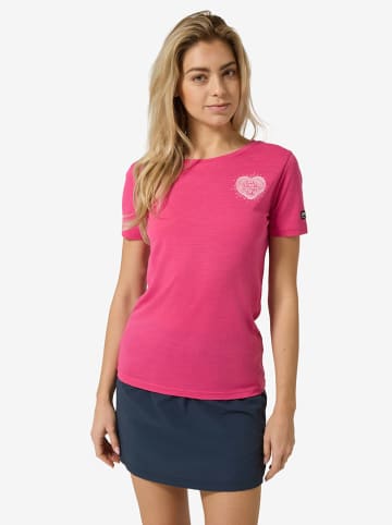 super.natural Trainingsshirt "Little Heartwood" in Pink