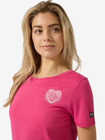 super.natural Trainingsshirt "Little Heartwood" in Pink