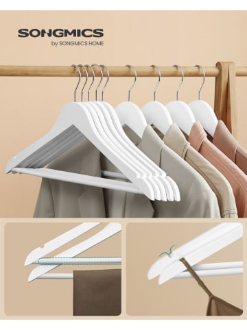 Songmics 20er-Set: Kleiderbügel in Weiß - (B)23 x (H)44,5 cm