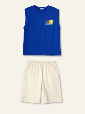 zeyland Baby & Kids 2-delige outfit crème/donkerblauw