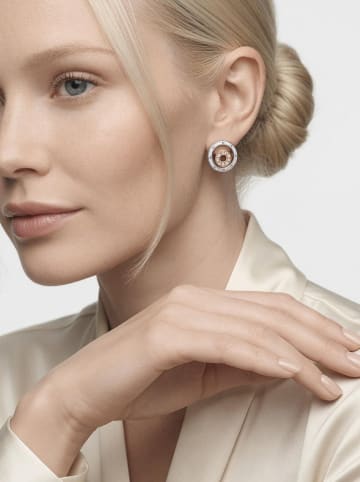 Pandora Zilveren oorstekers met edelstenen