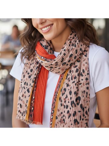 MENTHE À L'O Schal in Orange/ Hellbraun - (L)170 x (B)85 cm