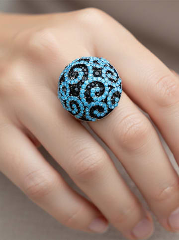 MENTHE À L'O Beschicht. Ring mit Kristallen