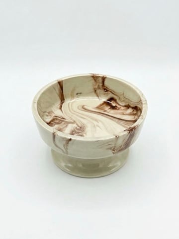 Paws&Whiskers Voerbak crème/bruin - (H)8 x Ø 15 cm