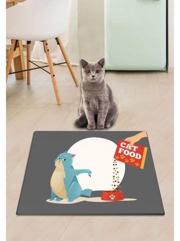 Paws&Whiskers Napfunterlage in Grau - (L)40 x (B)60 cm