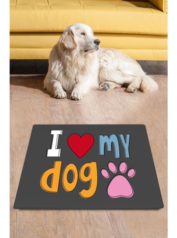 Paws&Whiskers Napfunterlage in Grau/ Bunt - (L)40 x (B)60 cm