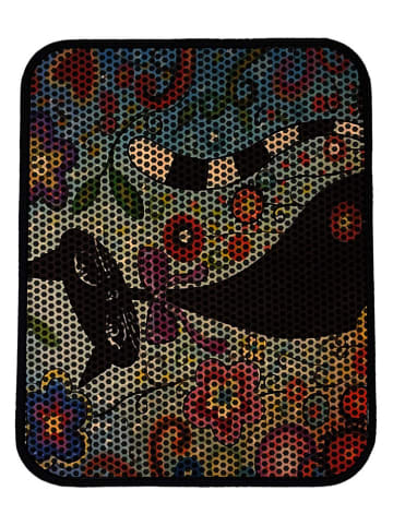 Paws&Whiskers Katzenstreumatte in Schwarz/ Bunt - (L)45 x (B)60 cm
